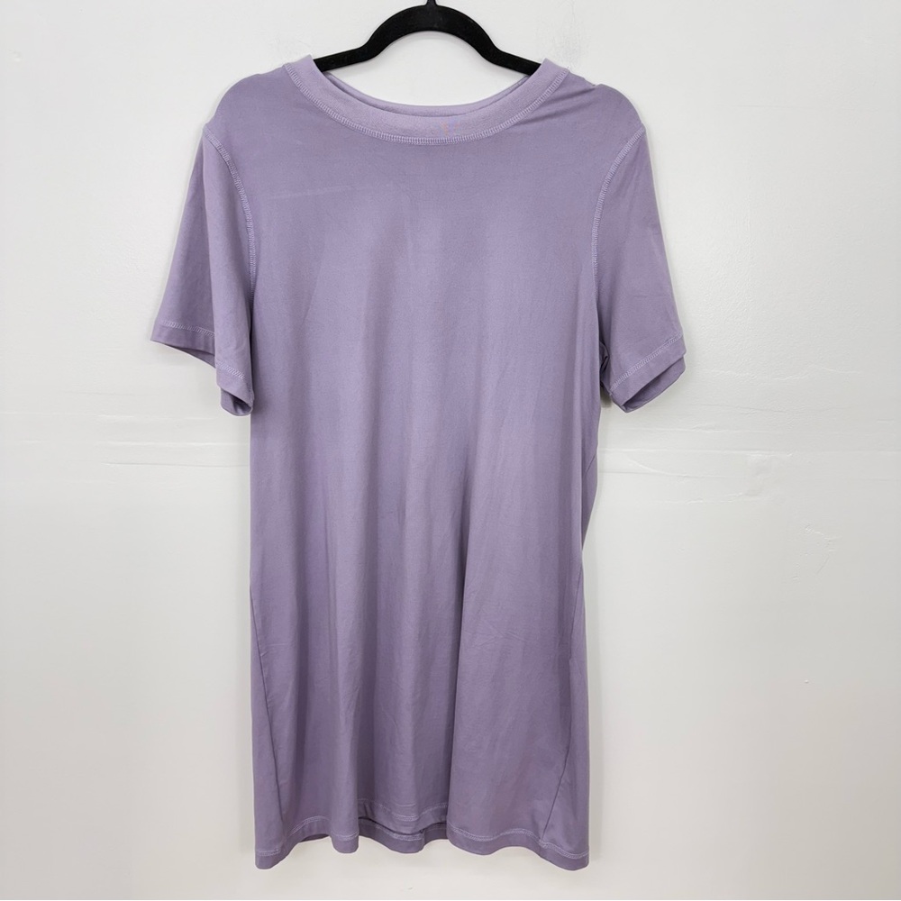 7 Diamonds Midi Light Purple Crew Neck Tshirt Dress D18